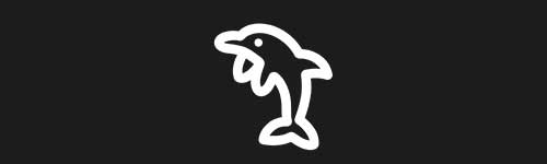 Dolphin brush stroke preview from Doodle Stamps Vol.3 for Procreate