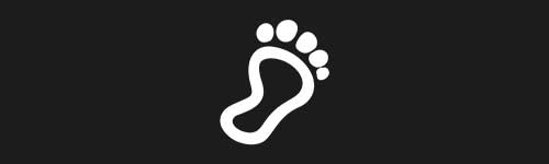 Footprint brush stroke preview from Doodle Stamps Vol.3 for Procreate