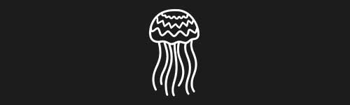 Jellyfish brush stroke preview from Doodle Stamps Vol.3 for Procreate