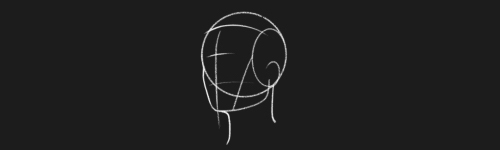 Slightly Left brush stroke preview from Head Shapes for Procreate