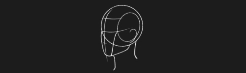 Left brush stroke preview from Head Shapes for Procreate