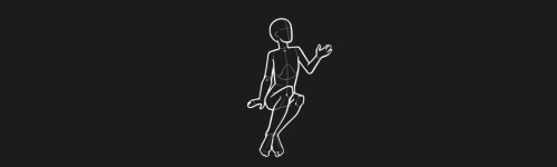 Hand Raised Left brush stroke preview from Women Poses for Procreate