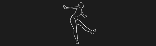 Graceful Balance Left Clean brush stroke preview from Women Poses for Procreate