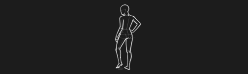 Casual Stand Right brush stroke preview from Women Poses for Procreate