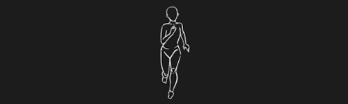 Run Forward Right Clean brush stroke preview from Women Poses for Procreate