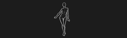 Elegant Walk Left brush stroke preview from Women Poses for Procreate