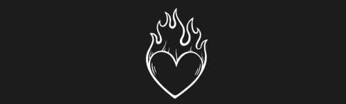 Fiery Heart brush stroke preview from Tattoo Classics for Procreate