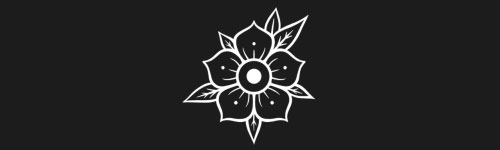 Star Flower brush stroke preview from Tattoo Classics for Procreate