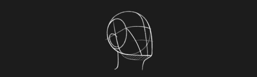 Up Right brush stroke preview from Head Shapes for Procreate