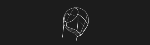 Tilted Right brush stroke preview from Head Shapes for Procreate