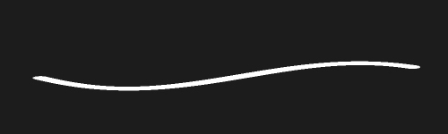 Rebel Calligraphy brush stroke preview from Rough and Raw for Procreate
