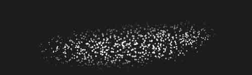 Dot Burst brush stroke preview from Rough and Raw for Procreate