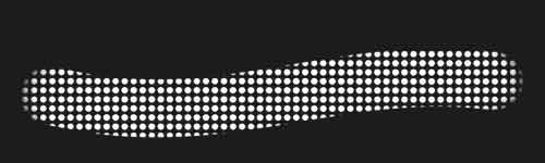 Smooth Overlapping brush stroke preview from Pop Halftones for Procreate