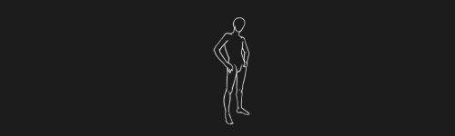 Calm Stand Left Clean brush stroke preview from Men Poses for Procreate