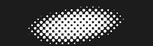 Dotted Universe brush stroke preview from Pop Halftones for Procreate