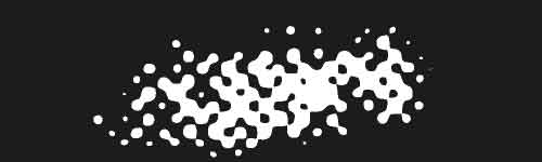 Dotted Eclipse brush stroke preview from Pop Halftones for Procreate