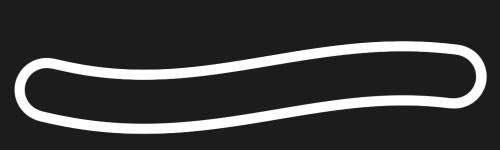 Thick Monoline brush stroke preview from Double Outlines for Procreate
