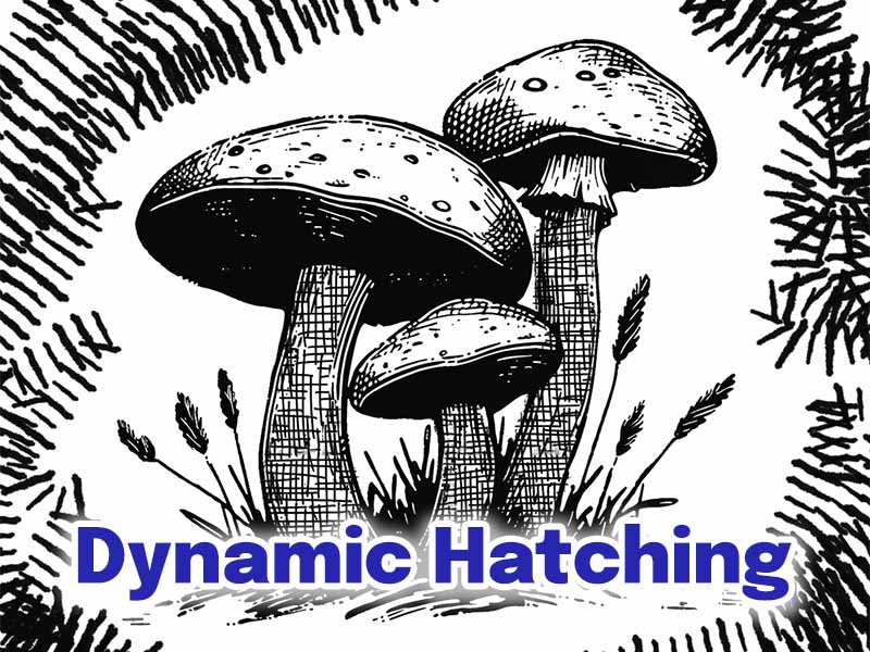 Dynamic Hatching Procreate brush pack preview