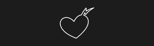 Heart 1 brush stroke preview from Comic Bubbles for Procreate