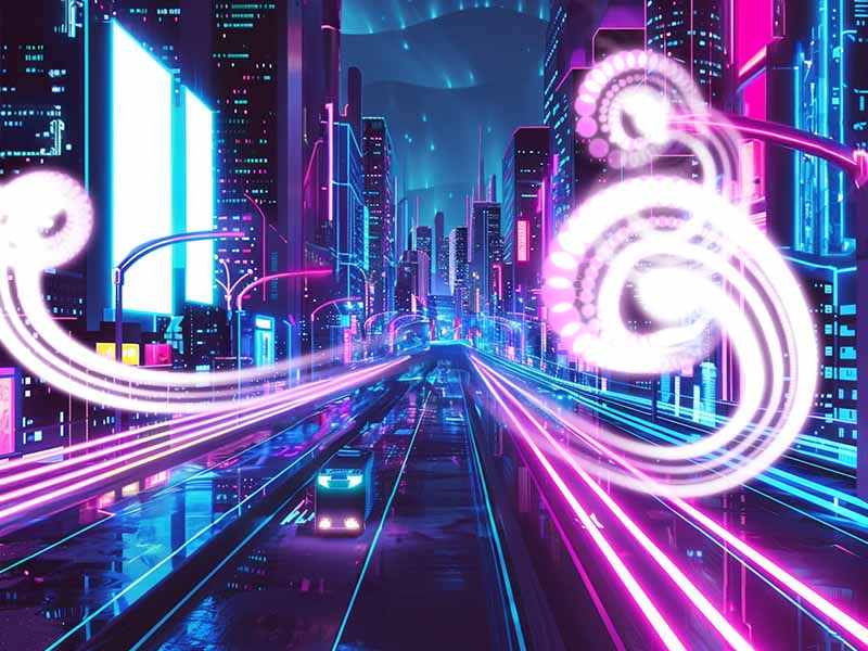 Neon Nights Procreate brush pack preview