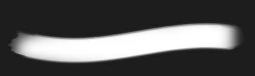 Bold Glide brush stroke preview from Velvet Oils for Procreate