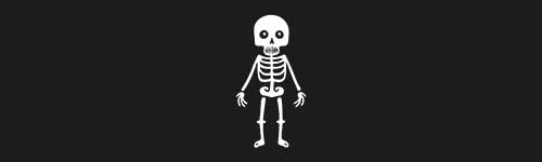 Skeleton brush stroke preview from Halloween Elements for Procreate