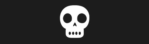 Skull 1 brush stroke preview from Halloween Elements for Procreate