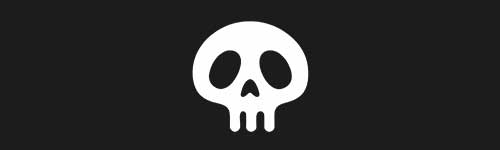 Skull 2 brush stroke preview from Halloween Elements for Procreate