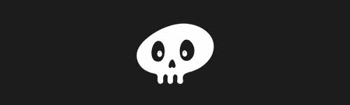 Skull 3 brush stroke preview from Halloween Elements for Procreate