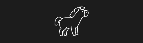 Tiny Trot brush stroke preview from Toony Animals for Procreate