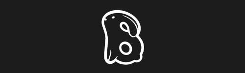 B brush stroke preview from Animals Font for Procreate