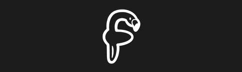 F brush stroke preview from Animals Font for Procreate