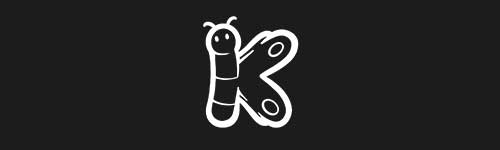 K brush stroke preview from Animals Font for Procreate