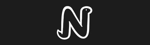 N brush stroke preview from Animals Font for Procreate