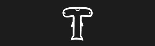 T brush stroke preview from Animals Font for Procreate