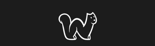 W brush stroke preview from Animals Font for Procreate