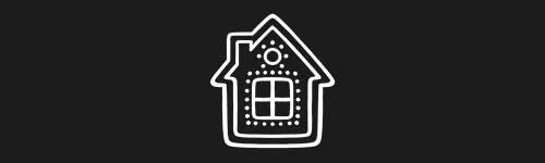 Gingerbread House brush stroke preview from Christmas Magic for Procreate