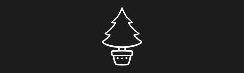 Potted Tree brush stroke preview from Christmas Magic for Procreate