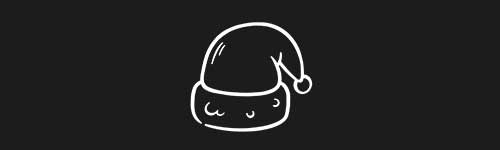 Santa's Hat brush stroke preview from Christmas Magic for Procreate