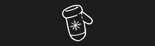 Snowy Mitten brush stroke preview from Christmas Magic for Procreate