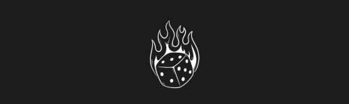 Fiery Dice brush stroke preview from Tattoo Art for Procreate