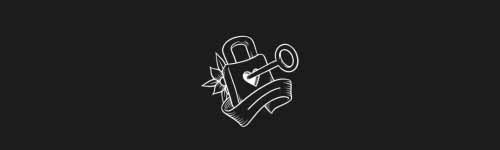 Heart Key brush stroke preview from Tattoo Art for Procreate