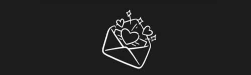 Sweet Letter brush stroke preview from Valentine Vibes for Procreate