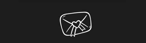 Heart Envelope brush stroke preview from Valentine Vibes for Procreate