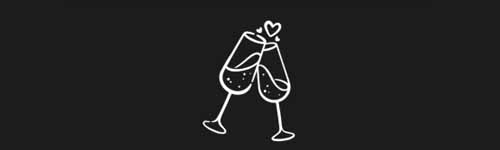 Cheers Love brush stroke preview from Valentine Vibes for Procreate