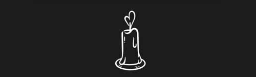 Candle Heart brush stroke preview from Valentine Vibes for Procreate