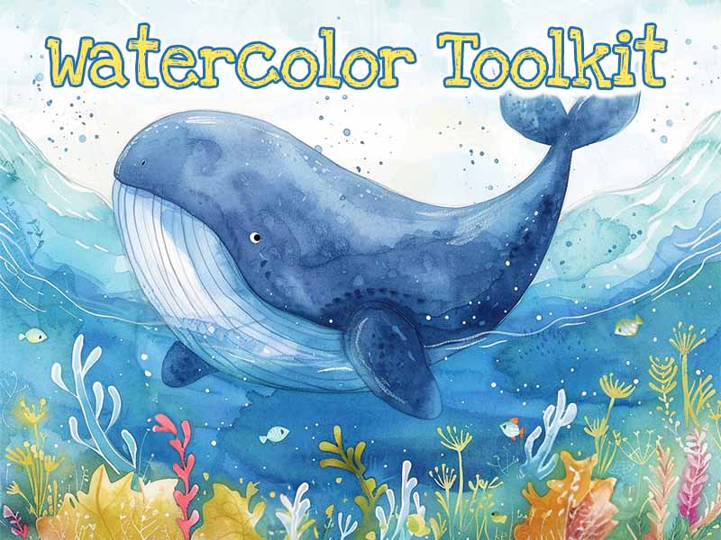 Watercolor Toolkit Procreate brush pack preview