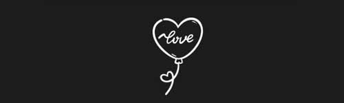 Heart Balloon brush stroke preview from Valentine Vibes for Procreate