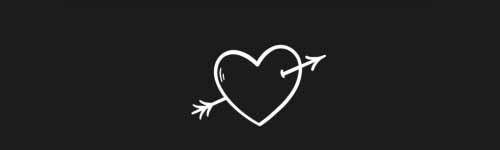 Cupid Arrow brush stroke preview from Valentine Vibes for Procreate