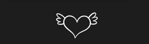 Flying Heart brush stroke preview from Valentine Vibes for Procreate